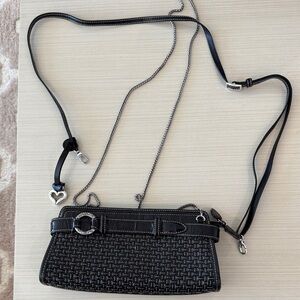 Brighton Black Textured Crossbody Bag